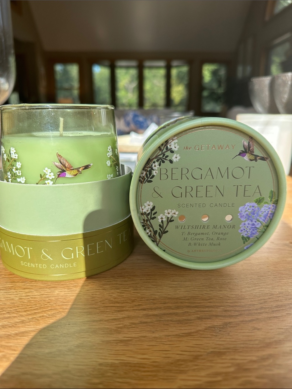 Anthropologie - Bergamot and Green Tea Scented Candle